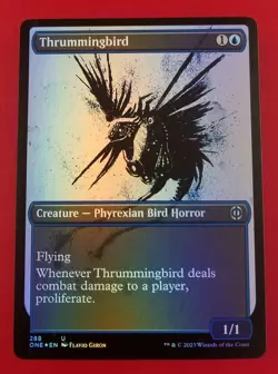 1x Thrummingbird (288) | FOIL Showcase | Phyrexia: All Will Be One | MTG Magic - Image 1