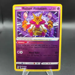 Radiant Alakazam 059/195 Pokemon Card - Swsh12: Silver Tempest - NM - Image 1