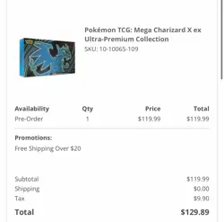 Pokemon Center Mega Charizard X ex Ultra-Premium Collection UPC IN HAND. - Image 2