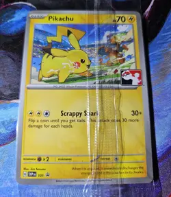 Pikachu Pokemon TCG Promo Card 101 Black. Star SVP Sealed. Rare - Image 1