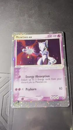 Pokemon Mewtwo EX 101/109 Ruby & Sapphire Ultra Rare with SWIRL 🌀🌀 - Image 2