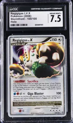 2008 POKEMON STORMFRONT - HOLO #100/100 REGIGIGAS LV.X CGC 7.5 - Image 1