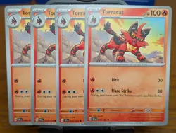 Pokemon TCG Temporal Forces Torracat 033/162 x4 Playset - Image 1