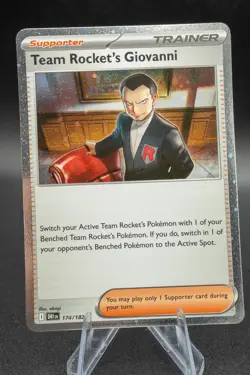 Pokemon Destined Rivals Cosmo Holo 174/182 Team Rocket's Giovanni Near Mint NM + - Image 1