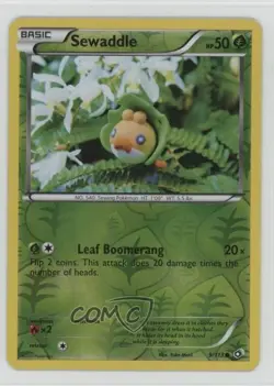 Sewaddle Reverse Foil Pokemon Black & White Legendary Treasures #9 - Image 1