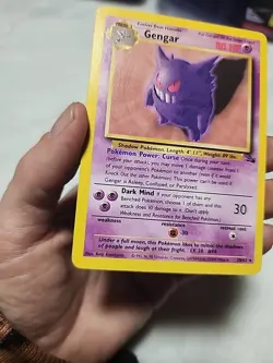 Vintage Gengar Pokemon Fossil 20/62 1999 Non Holo Rare NM- - Image 2