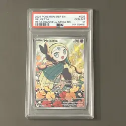 Pokemon TCG: Meloetta 026 Me: Mega Evolution Promo Holo PSA 10 - Image 1