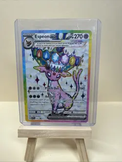 Pokemon TCG Espeon ex 175 Prismatic Evolutions Premium Figure Collection Promo - Image 1