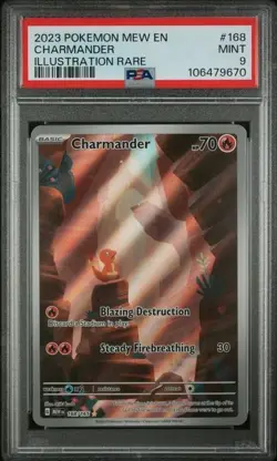 Charmander #168 - Pokemon Scarlet & Violet 151 Illustration Rare - PSA 9 - Image 1