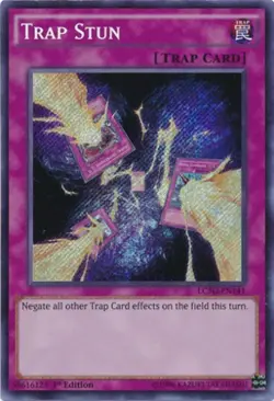 Yugioh! LP Trap Stun - LC5D-EN141 - Secret Rare - 1st Edition Lightly Played, En - Image 1