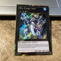 Yu-Gi-Oh! TCG Tri-Edge Levia Premium Gold PGLD-EN026 1st Edition 1996 - Image 1