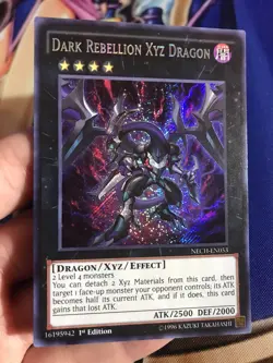 Yu-Gi-Oh! Dark Rebellion XYZ Dragon Secret Rare NECH-EN053 1st Edition NM - Image 1