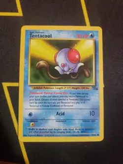 Pokemon Card Tentacool 56/62 Fossil Unlimited LP - Image 1