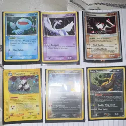 *PRIVATE LOT* 6 Card Lot Wooper Lugia Groudon ex Magneton Dark Marowak Dragonite - Image 1