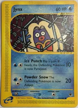 Jynx 83/165 Expedition Non-Holo Pokemon Card TCG MP - Image 1
