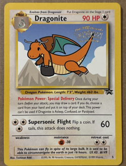 Pokemon TCG Dragonite Black Star Promo WB Card Pokemon:The First Movie-Near Mint - Image 1