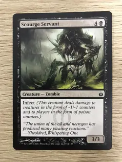 Scourge Servant MTG Magic the Gathering Card NM Near Mint Mirrodin Besieged - Image 1
