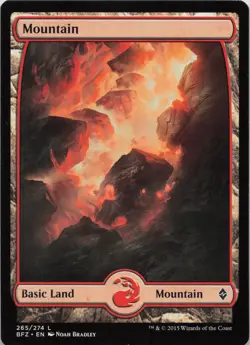 Mountain () - Full Art L Battle for Zendikar 265 - LP - Image 1