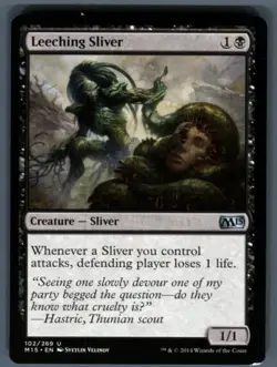 MTG Leeching Sliver Magic 2015 (M15) Card Number M15 English Uncommon - Image 1