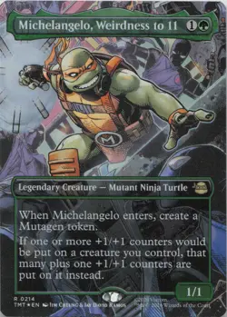 Michelangelo Weirdness to 11 Borderless FOIL R Teenage Mutant Ninja Turtles 214 - Image 1