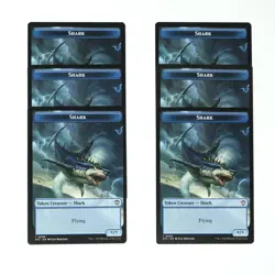 6x Shark Token // Ape Non-Foil Outlaws of Thunder Junction MTG Magic Typhoon - Image 1