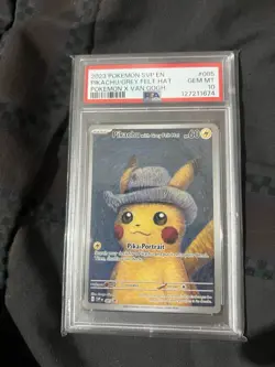 Pokemon Pikachu with Grey Felt Hat 085 Scarlet & Violet Promo PSA 10 2023 - Image 1