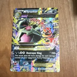 Pokemon M Tyranitar EX 43/98 XY Ancient Origins Ultra Rare Full Art Holo 240 HP - Image 1