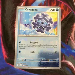 Pokemon Cryogonal 027/086 Sv: Black Bolt Holo Master Ball Pattern 90 HP Uncommon - Image 1