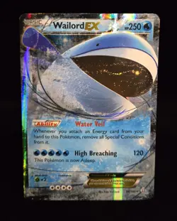 Pokemon TCG - WAILORD EX - 38/160 - HOLO - ULTRA RARE - PRIMAL CLASH (2015) - MP - Image 1