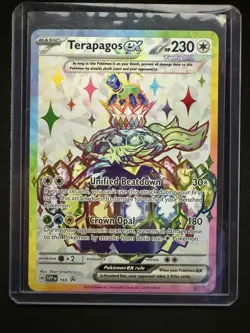 Pokemon Terapagos ex - Stellar Crown -SVP 165 Black Star Promo Full Art Holo NM - Image 5