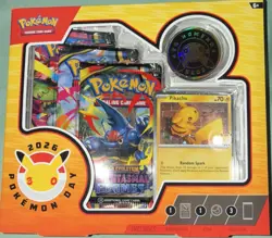 Pokemon Day 2026 Collection Box Special Edition Pikachu Promo & 3 Booster Packs - Image 1