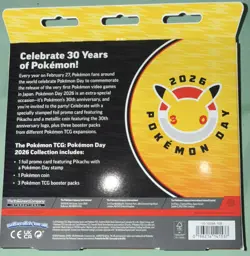 Pokemon Day 2026 Collection Box Special Edition Pikachu Promo & 3 Booster Packs - Image 2