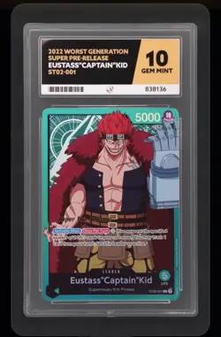Eustass Captain Kid St02 001 LEADER Super Pre Release One Piece Worst Generation - Image 1