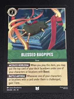 Disney Lorcana Whispers in the Well Blessed Bagpipes 101/204 NM - Image 1