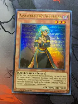 Gravekeeper’s Nobleman MP14-EN212 Ultra Rare 1st Edition YuGiOh TCG Card - Image 1
