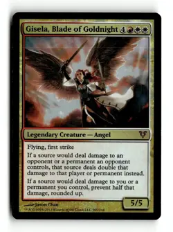 MTG | Gisela, Blade of Goldnight | AVR | Foil | Moderately Played | English - Image 1