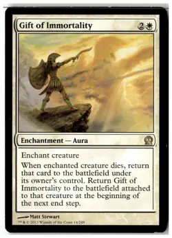 MTG Gift of Immortality - Theros Moderately Played English - Image 1