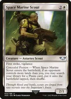 MTG - Space Marine Scout - Warhammer 40,000 Commander - Magic the Gathering - Image 1