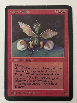 Magic the Gathering MTG Alpha Dragon Whelp LP (Beta Bob) - Image 1