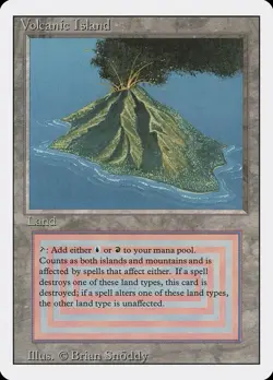 MTG Magic: The Gathering Volcanic Island 3rd Edition Dual Land - Image 2