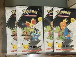 Pokemon 25th Anniversary Train On 9 First Partner Packs And Display Box - Image 4