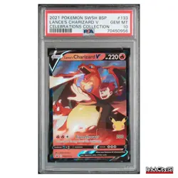 Pokemon Celebrations Lance's Charizard V PSA 10 Gem Mint SWSH133 Promo - Image 1