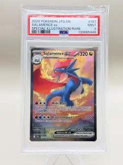 2025 POKEMON JTG EN-JOURNEY TOGETHER #187 SALAMENCE EX PSA 9 - Image 1