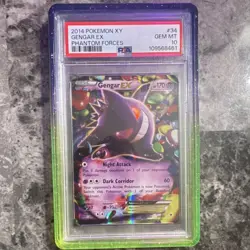 Pokemon Gengar EX 34/119 XY Phantom Forces Ultra Rare Holo PSA 10 - Image 1