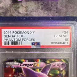 Pokemon Gengar EX 34/119 XY Phantom Forces Ultra Rare Holo PSA 10 - Image 3