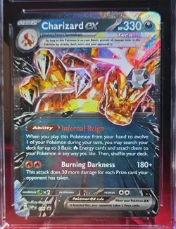 Pokemon Charizard ex 054/091 SV: Paldean Fates Double Rare Holo CGC 8.5 Card - Image 2