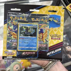 Pokemon Sword & Shield Crown Zenith 3 Pack Blister Pin Collection (Inteleon) - Image 1