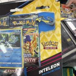 Pokemon Sword & Shield Crown Zenith 3 Pack Blister Pin Collection (Inteleon) - Image 5