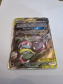 Pokemon Muk & Alolan Muk GX TAG TEAM Full Art Ultra Rare Holo 197/214 - Image 3