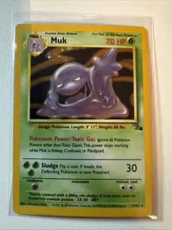 Muk - Holo - Fossil 13/62 - Rare - Pokemon 1999 - Original Base Set - English - Image 1